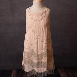 Joyfolie beaded blush dress, size 6